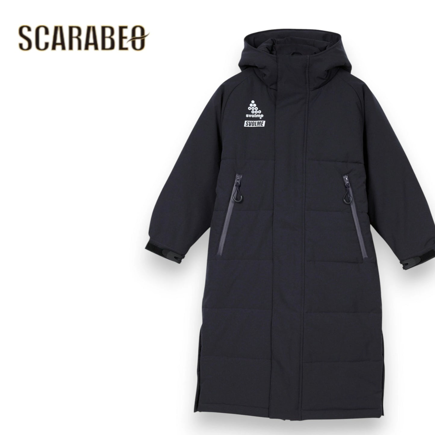 スボルメ SVOLME ジュニア 発熱中綿ベンチコート 1243-33304 ネイビー キッズ 子供用 サッカー フットサル 防寒コート 中綿ロングコート 1243-33304