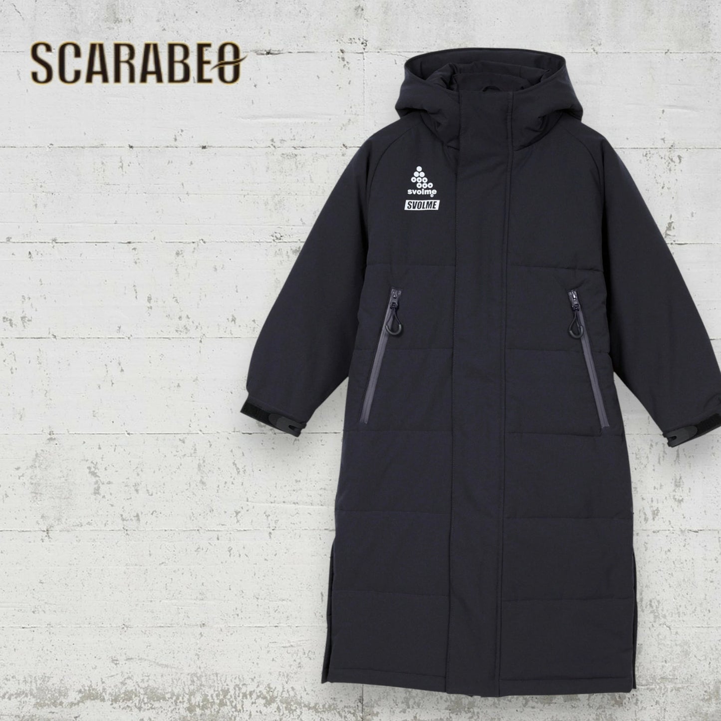 スボルメ SVOLME ジュニア 発熱中綿ベンチコート 1243-33304 ネイビー キッズ 子供用 サッカー フットサル 防寒コート 中綿ロングコート 1243-33304