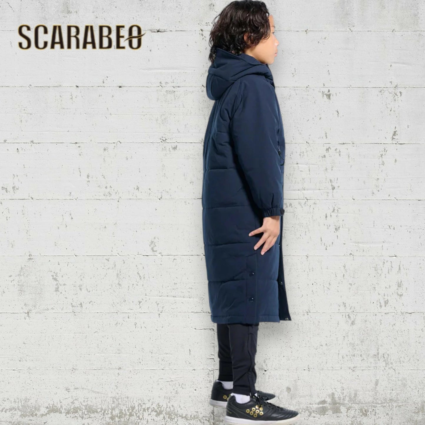 スボルメ SVOLME ジュニア 発熱中綿ベンチコート 1243-33304 ネイビー キッズ 子供用 サッカー フットサル 防寒コート 中綿ロングコート 1243-33304