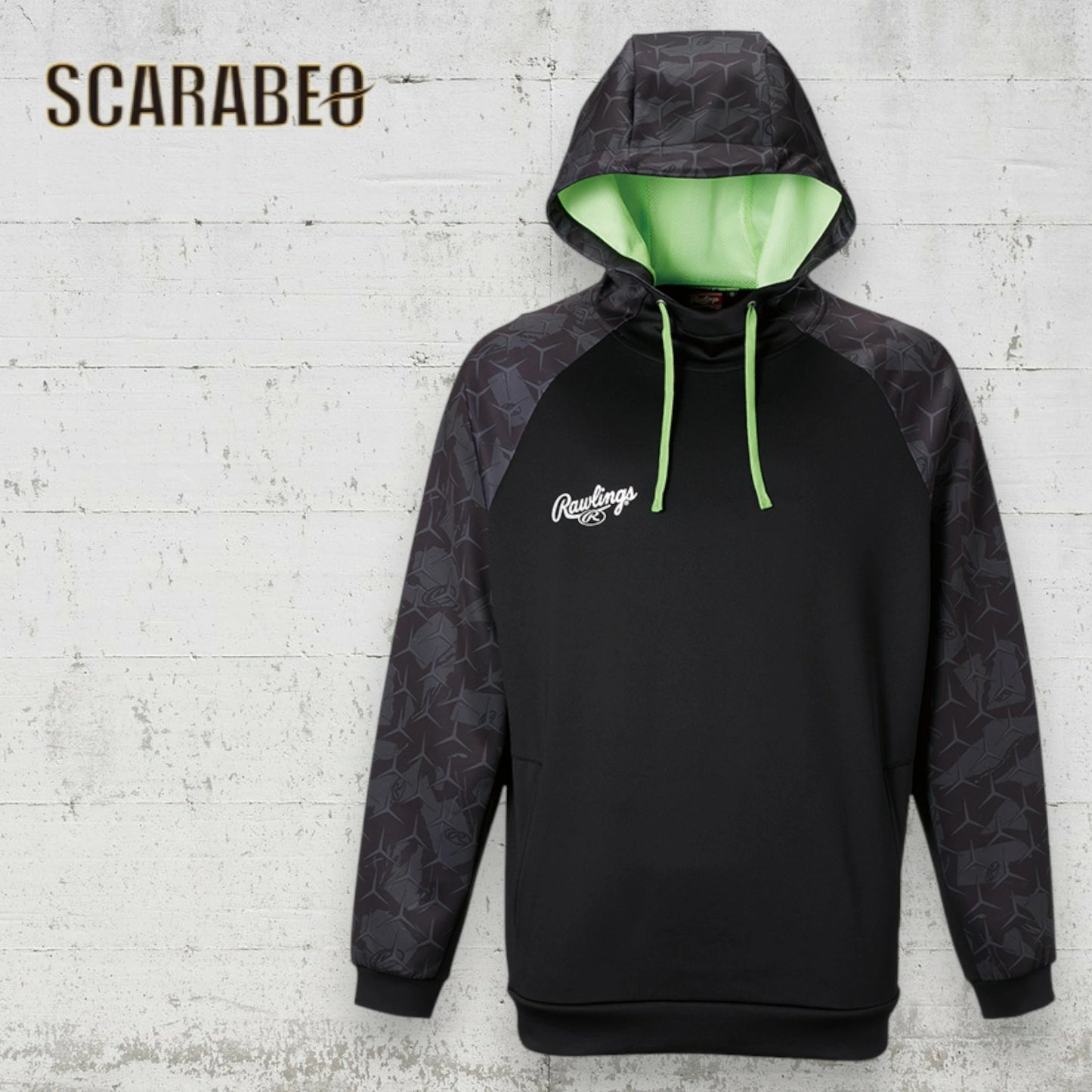 ローリングス ブラックレーベル ニットパーカーシャツ AOS13F07 メンズ スウェット フーディー トレーニングウェア グレーシャスパイク柄 ブラック ネイビー スポーツ カジュアル BLACK LABEL aos13f07