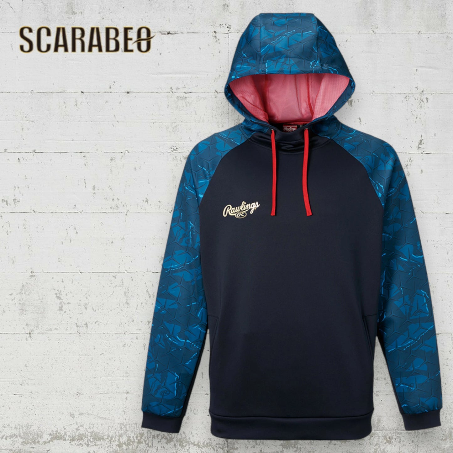 ローリングス ブラックレーベル ニットパーカーシャツ AOS13F07 メンズ スウェット フーディー トレーニングウェア グレーシャスパイク柄 ブラック ネイビー スポーツ カジュアル BLACK LABEL aos13f07