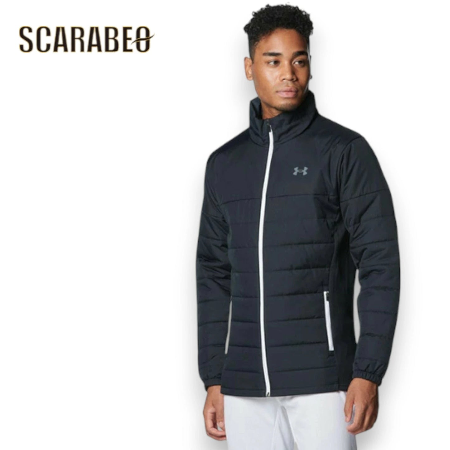 アンダーアーマー ジャケット メンズ UA ウォーム ジャケット 1381257 ベースボール 野球 トレーニング アウター 中綿 撥水 保温 防寒 フルジップ 長袖 UNDER ARMOUR 1381257-001