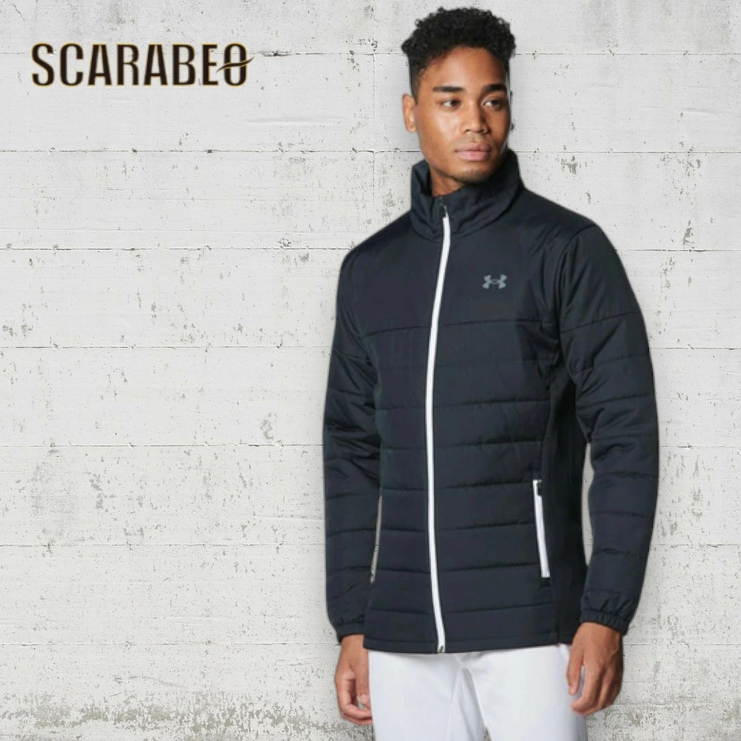 アンダーアーマー ジャケット メンズ UA ウォーム ジャケット 1381257 ベースボール 野球 トレーニング アウター 中綿 撥水 保温 防寒 フルジップ 長袖 UNDER ARMOUR 1381257-001