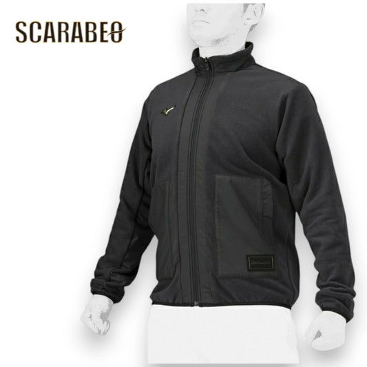 ミズノプロ ジャケット プルーフフリース ユニセックス ブラック 09 撥水 フリース 防風 保温 アウター トレーニング ベースボール MIZUNO PRO 12jebk7209