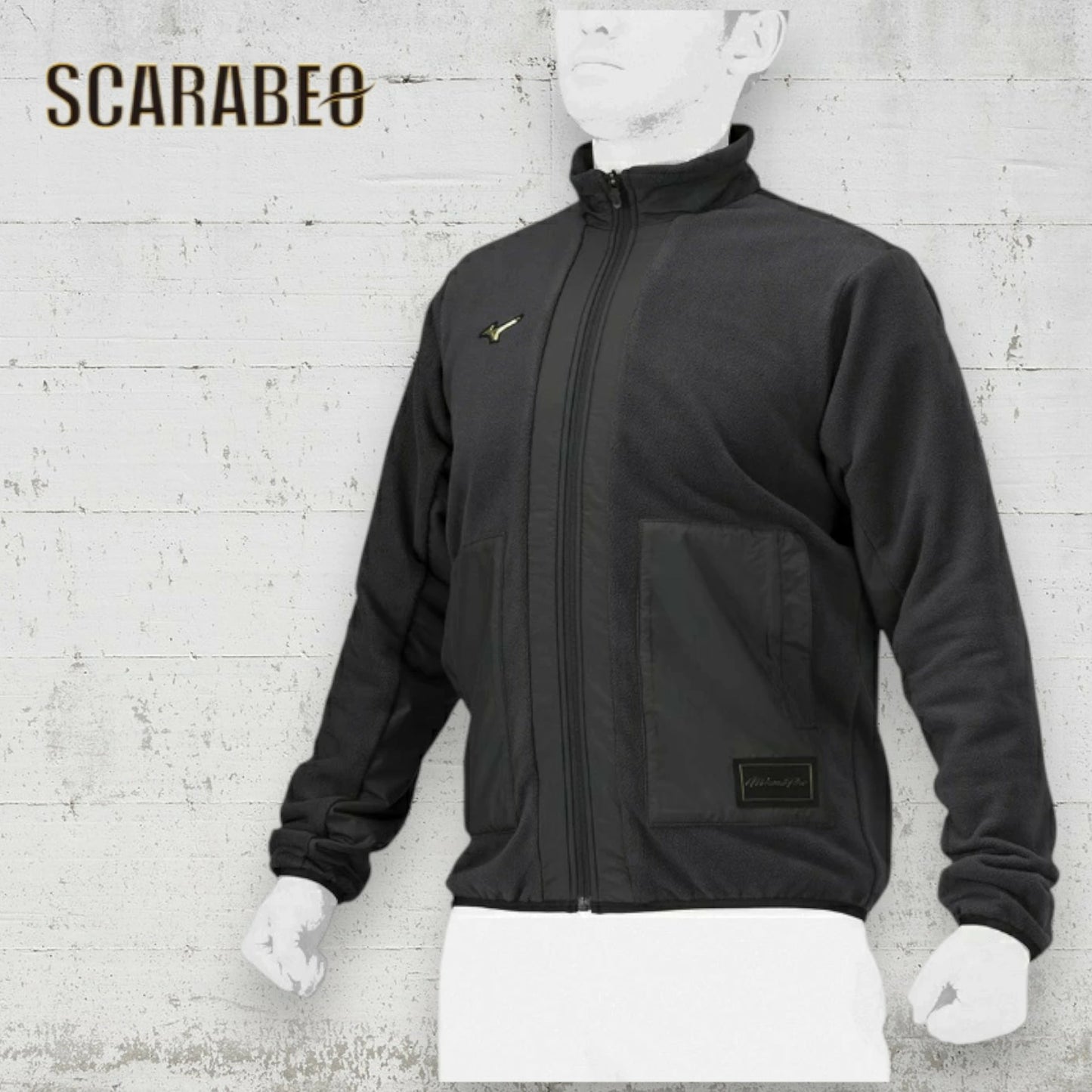 ミズノプロ ジャケット プルーフフリース ユニセックス ブラック 09 撥水 フリース 防風 保温 アウター トレーニング ベースボール MIZUNO PRO 12jebk7209