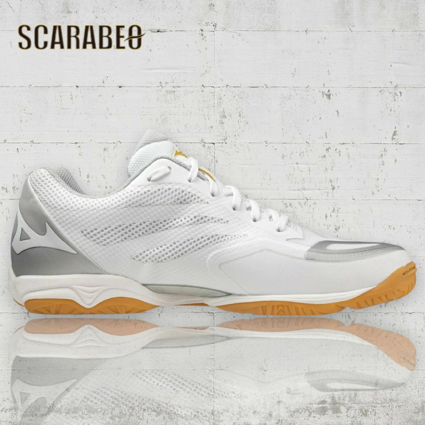 ミズノ MIZUNO FLY V1GA233009 メンズ レディース バレーボールシューズ 2E ホワイト×シルバー ENERZY搭載 軽量 ローカット v1ga233009