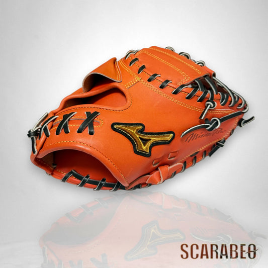ミズノプロ 號 硬式 キャッチャーミット 捕手用 AXI型 右投げ用 スプレンディッドオレンジ 1AJCH99700 BSSショップ限定 miz22ss 硬式グローブ グラブ 袋付き