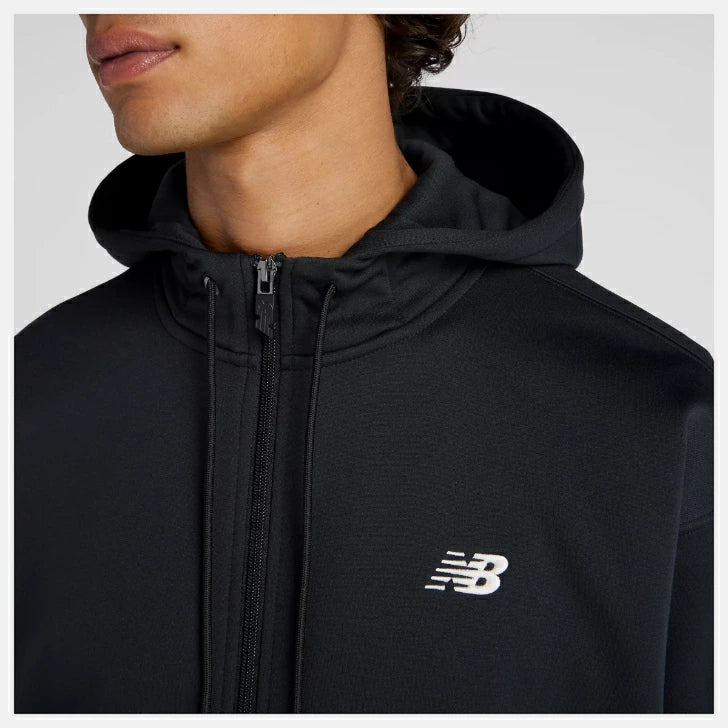 ニューバランス New Balance Double Knit Hoodie Jacket メンズ ダブルニット フーディ ジャケット スウェット パーカー 保温 リサイクルポリエステル AMJ53174BK amj53174-bk