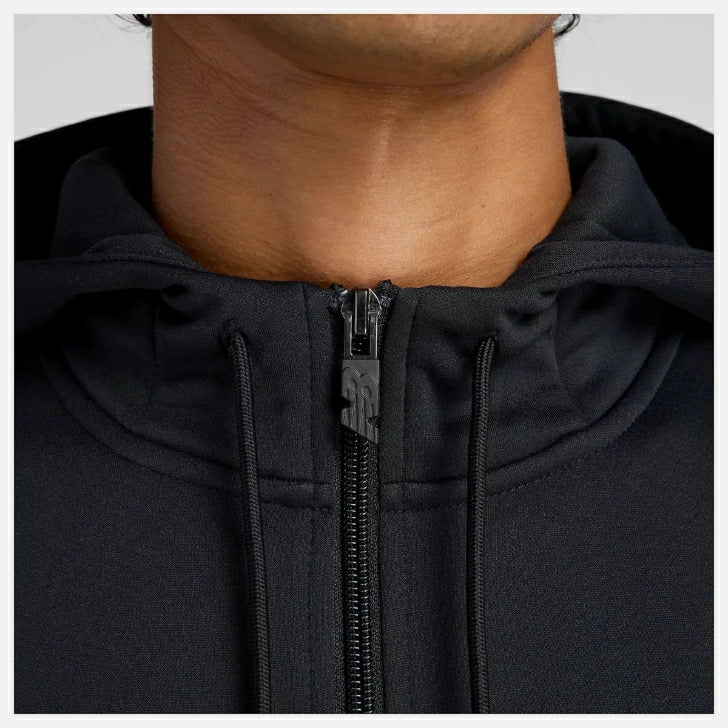 ニューバランス New Balance Double Knit Hoodie Jacket メンズ ダブルニット フーディ ジャケット スウェット パーカー 保温 リサイクルポリエステル AMJ53174BK amj53174-bk