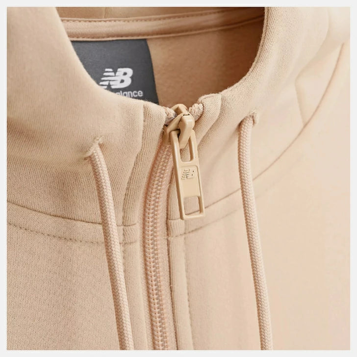 ニューバランス New Balance Double Knit Hoodie Jacket メンズ ダブルニット フーディ ジャケット スウェット パーカー 保温 リサイクルポリエステル DESERT CLAY amj53174-dla