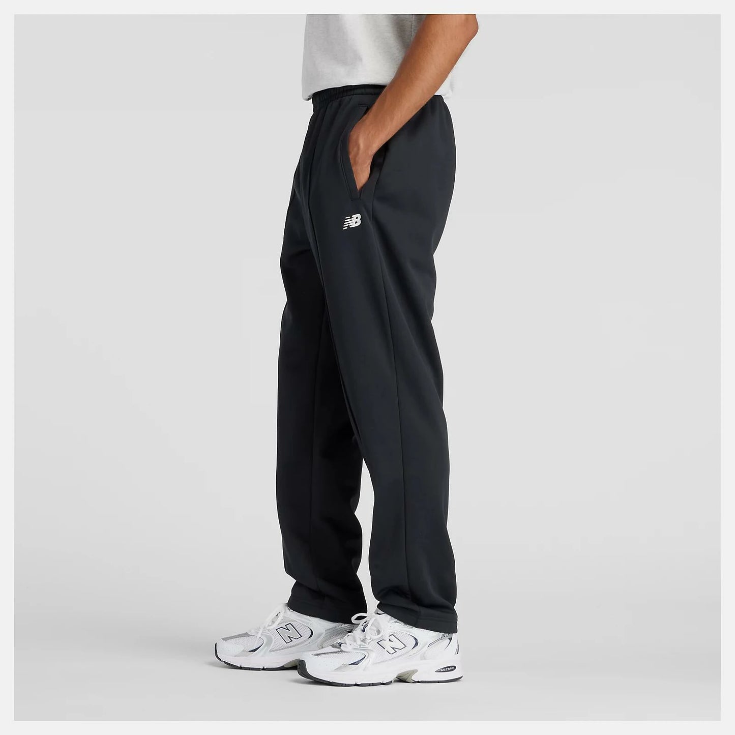 ニューバランス New Balance Brushed Double Knit Pant メンズ ダブルニット パンツ スウェット 裏起毛 保温 リサイクルポリエステル ブラック AMP53175 amp53175-bk