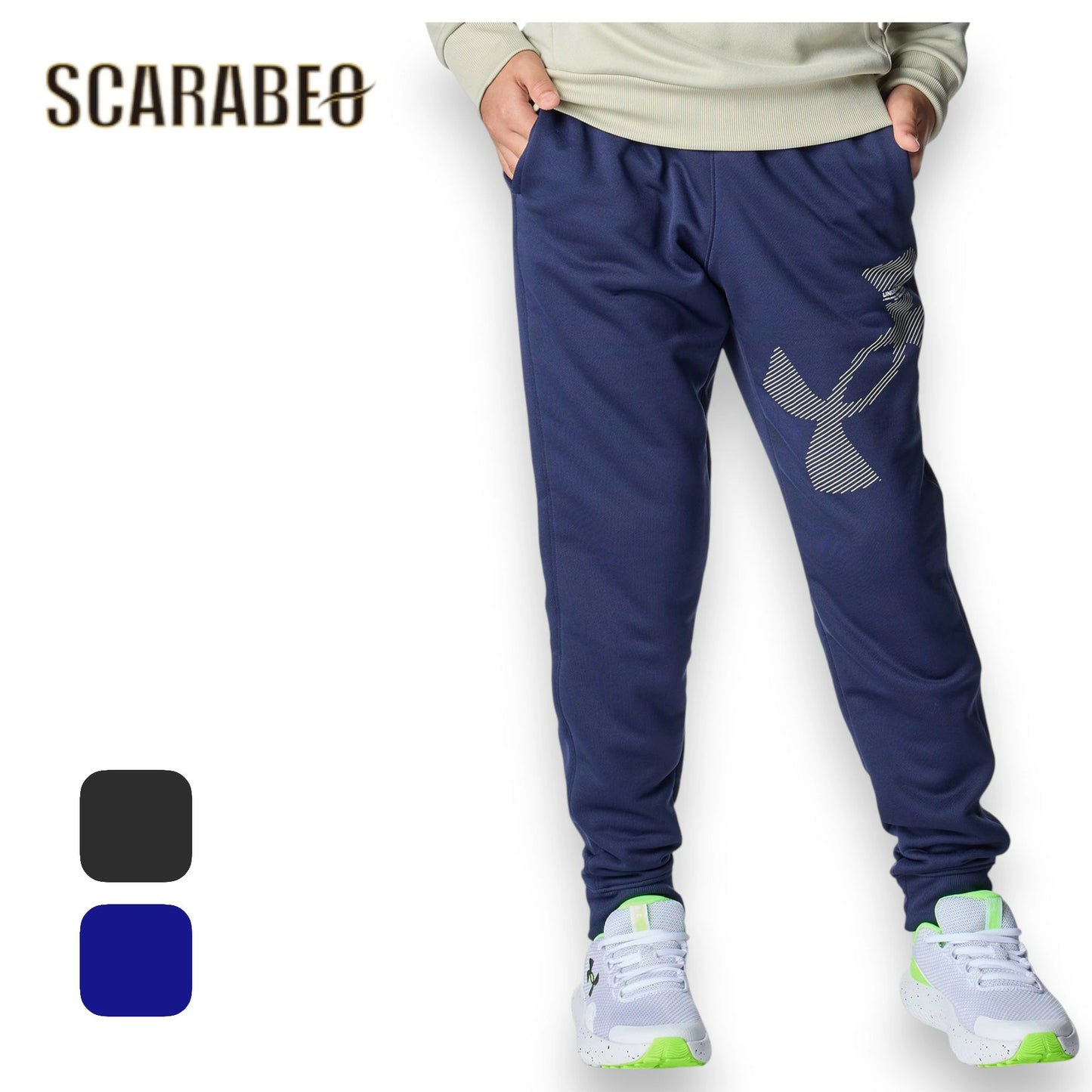 アンダーアーマー (UNDER ARMOUR) ジュニア キッズ ロングパンツ ジャージ テックテリー ビッグロゴ ジョガー パンツ 吸汗速乾 ルーズフィット 軽量 リブ仕様 ドライ トレーニング スポーツウェア 6007818