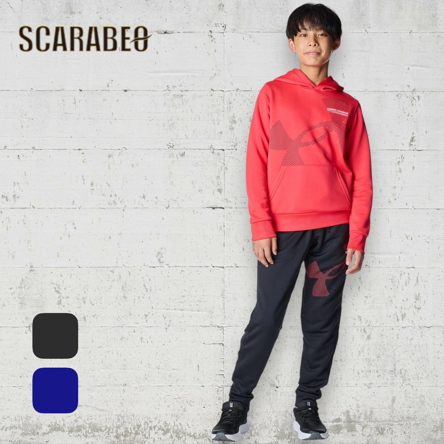 アンダーアーマー (UNDER ARMOUR) ジュニア キッズ ロングパンツ ジャージ テックテリー ビッグロゴ ジョガー パンツ 吸汗速乾 ルーズフィット 軽量 リブ仕様 ドライ トレーニング スポーツウェア 6007818