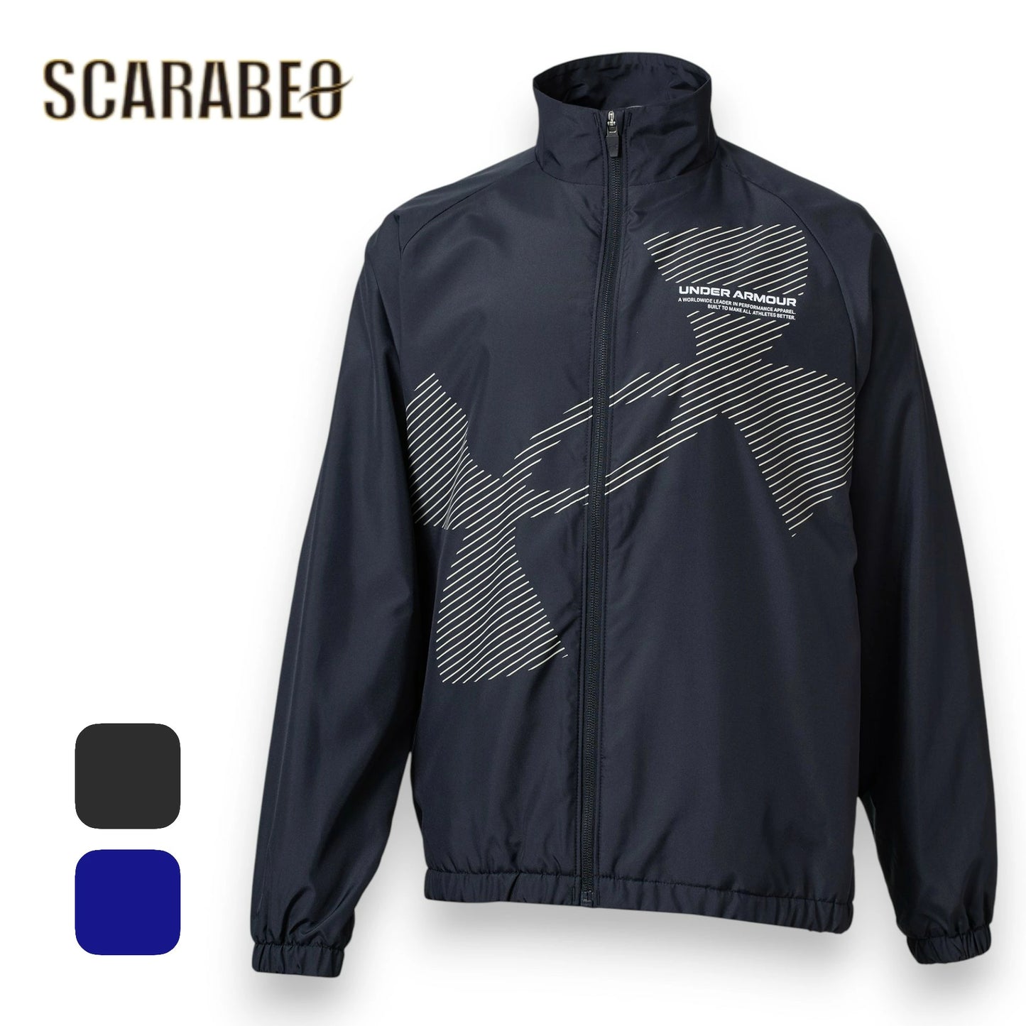 アンダーアーマー ジュニア ウインドジャケット UA トリコット ラインド スーパービッグロゴ フルジップ ジャケット 6007820 撥水 防寒 キッズ 子供 男の子 女の子 UNDER ARMOUR 2025FW