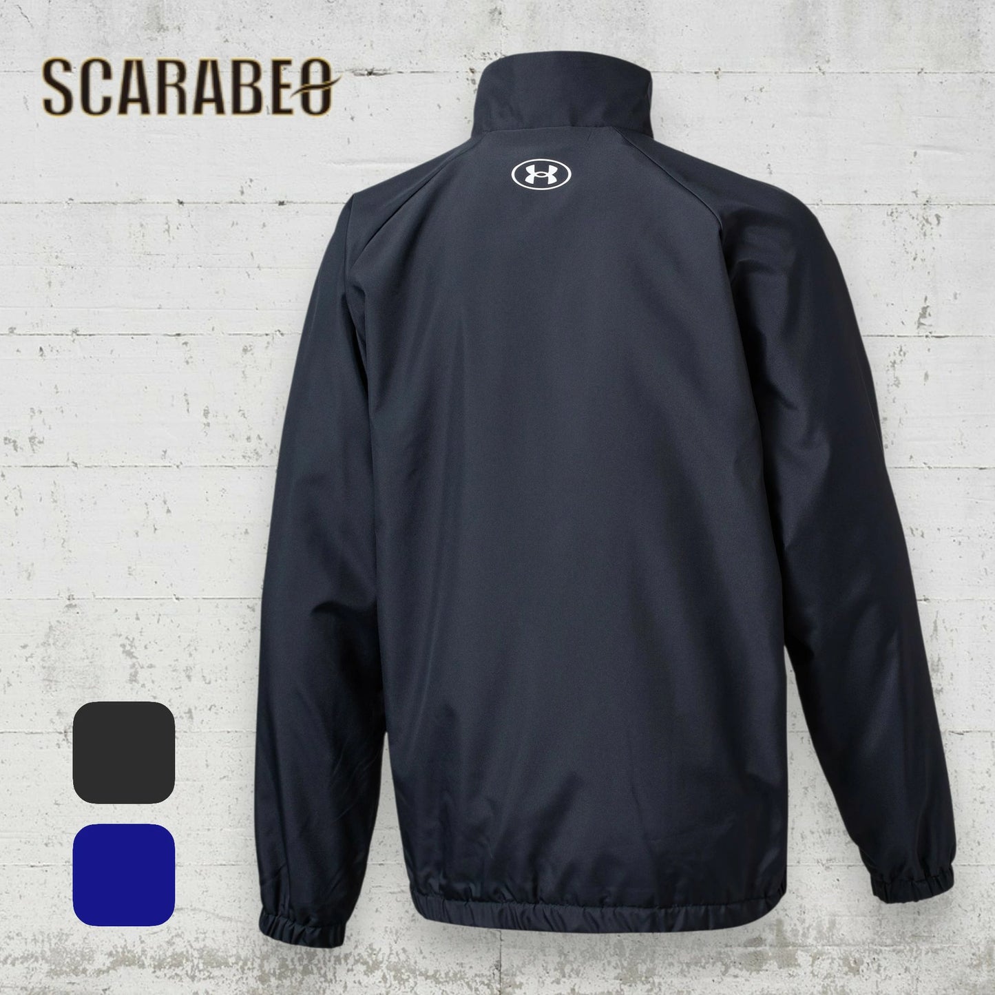 アンダーアーマー ジュニア ウインドジャケット UA トリコット ラインド スーパービッグロゴ フルジップ ジャケット 6007820 撥水 防寒 キッズ 子供 男の子 女の子 UNDER ARMOUR 2025FW