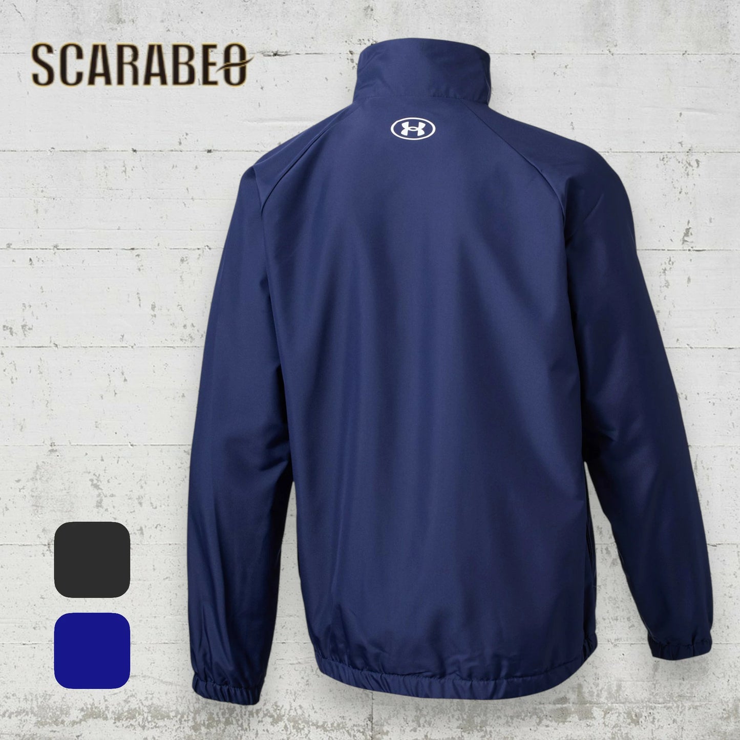 アンダーアーマー ジュニア ウインドジャケット UA トリコット ラインド スーパービッグロゴ フルジップ ジャケット 6007820 撥水 防寒 キッズ 子供 男の子 女の子 UNDER ARMOUR 2025FW