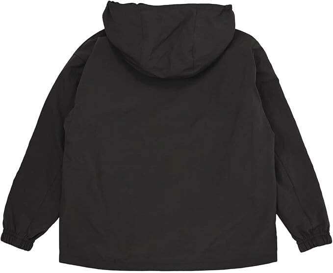 ニューバランス ジュニア ウインドジャケット ABJ55564 キッズ 裏起毛 シューパッチ フード付き アウター NB 子供服 防寒 ブラックセメント new balance 2025秋冬