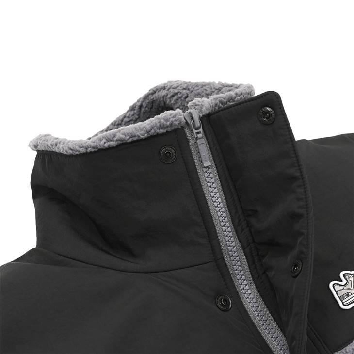 ニューバランス ジュニア ボアジャケット ABJ55566 キッズ 裏地付き シューパッチ フリース アウター NB 子供服 モコモコ 防寒 ブラック new balance 2025秋冬