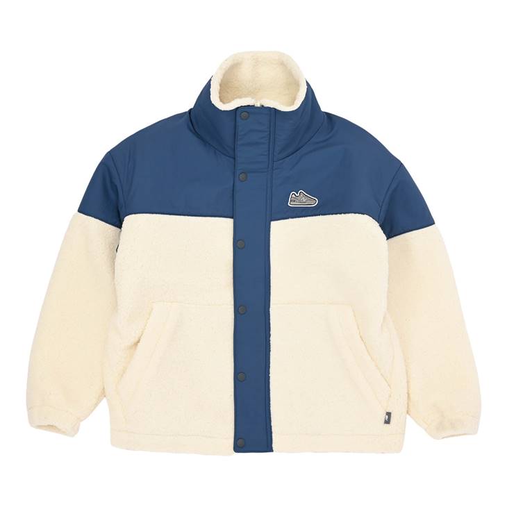 ニューバランス new balance ジュニア キッズ シューパッチボアジャケット ABJ55566DAL ボアブルゾン アウター フリースジャケット