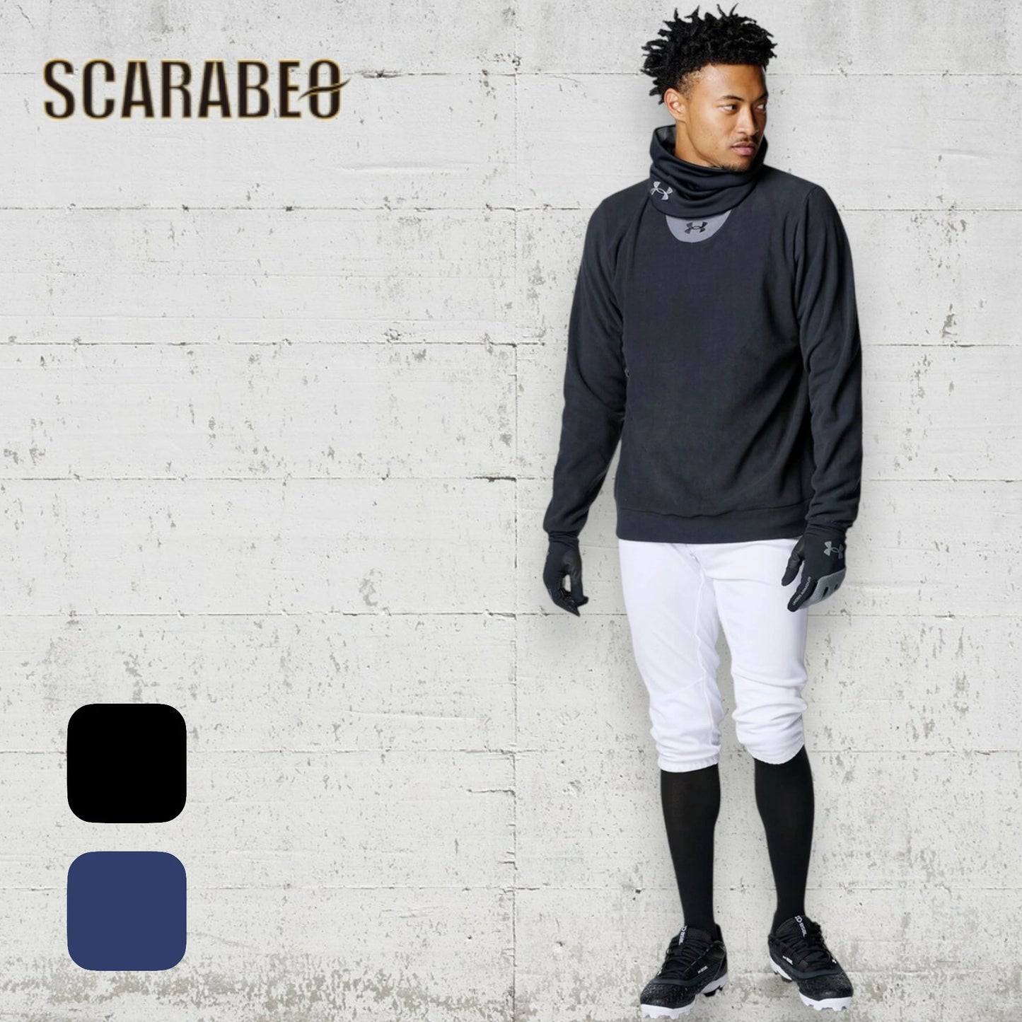 アンダーアーマー UNDER ARMOUR UA マイクロフリース クルー ベースボール メンズ 長袖 トレーナー フリース 6007969 秋冬 保温 ストレッチ ルーズフィット 野球 ブラック ネイビー トレーニングウェア スポーツウェア