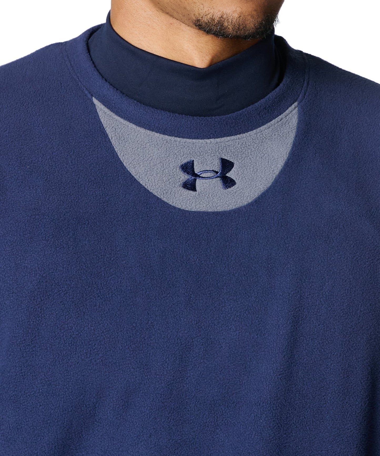 アンダーアーマー UNDER ARMOUR UA マイクロフリース クルー ベースボール メンズ 長袖 トレーナー フリース 6007969 秋冬 保温 ストレッチ ルーズフィット 野球 ブラック ネイビー トレーニングウェア スポーツウェア