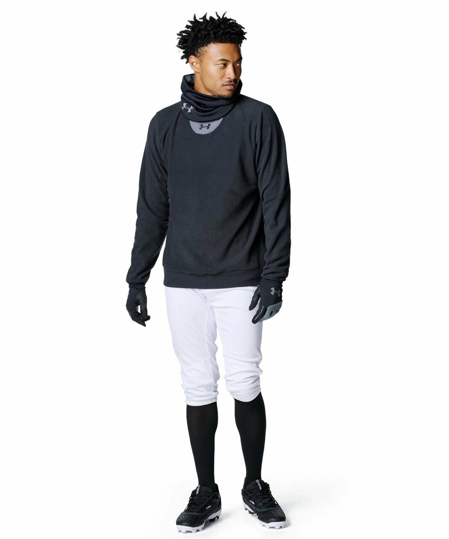 アンダーアーマー UNDER ARMOUR UA マイクロフリース クルー ベースボール メンズ 長袖 トレーナー フリース 6007969 秋冬 保温 ストレッチ ルーズフィット 野球 ブラック ネイビー トレーニングウェア スポーツウェア