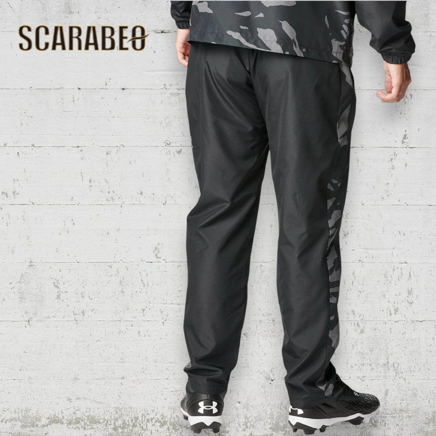 アンダーアーマー UNDER ARMOUR UA トリコット ウーブン パンツ ベースボール メンズ 6007974 ブラック 黒 撥水 裏起毛 トレーニングパンツ 防風 ルーズフィット スポーツウェア 秋冬 野球 ウインドパンツ