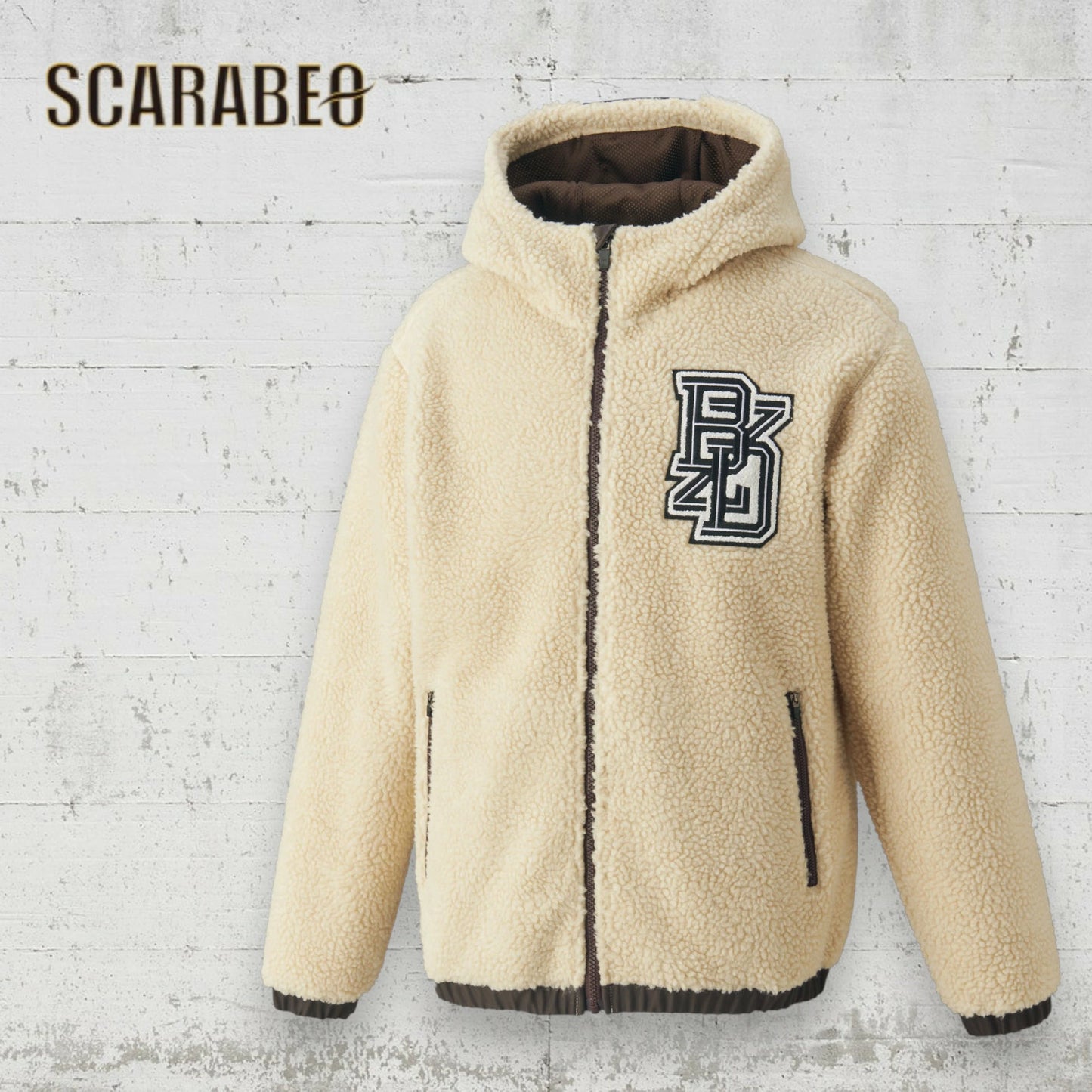 ZETT by BEAMS DESIGN フリースジャケット BOF73903 メンズ アウター ボア 裏起毛 保温 フリース ブラック ネイビー ベージュ ジェット ビームスデザイン bof73903