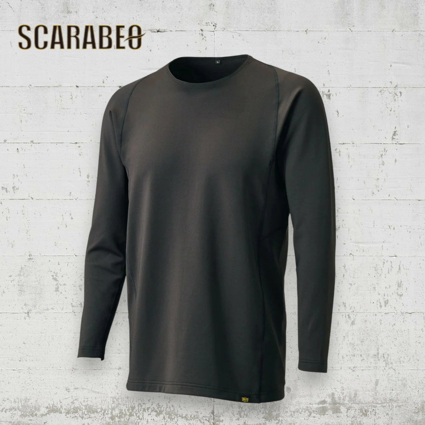 ZETT 裏起毛クルーネック長袖アンダーシャツ HEAT-Z BO8662 メンズ 保温 ストレッチ インナー ブラック ネイビー bo8662