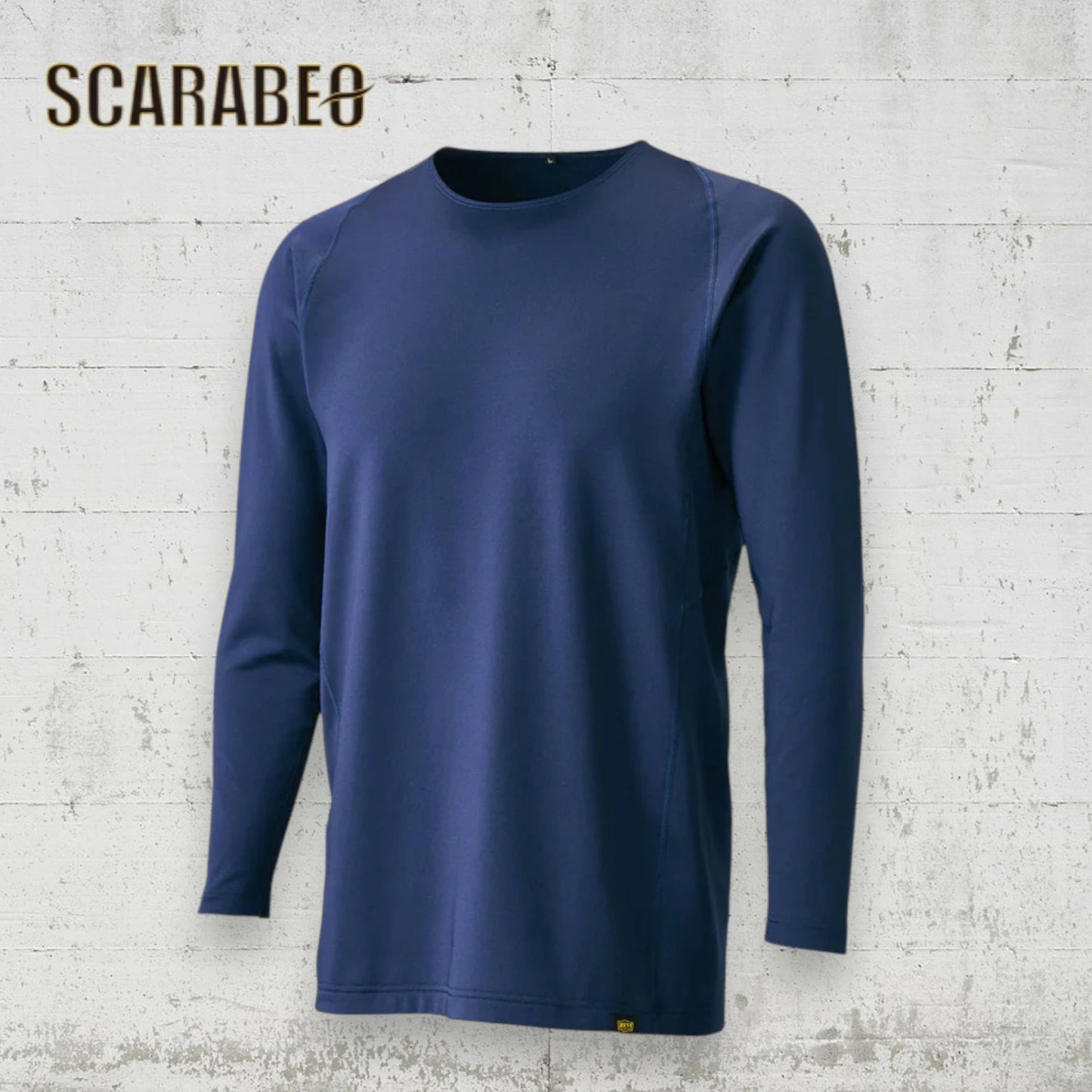 ZETT 裏起毛クルーネック長袖アンダーシャツ HEAT-Z BO8662 メンズ 保温 ストレッチ インナー ブラック ネイビー bo8662