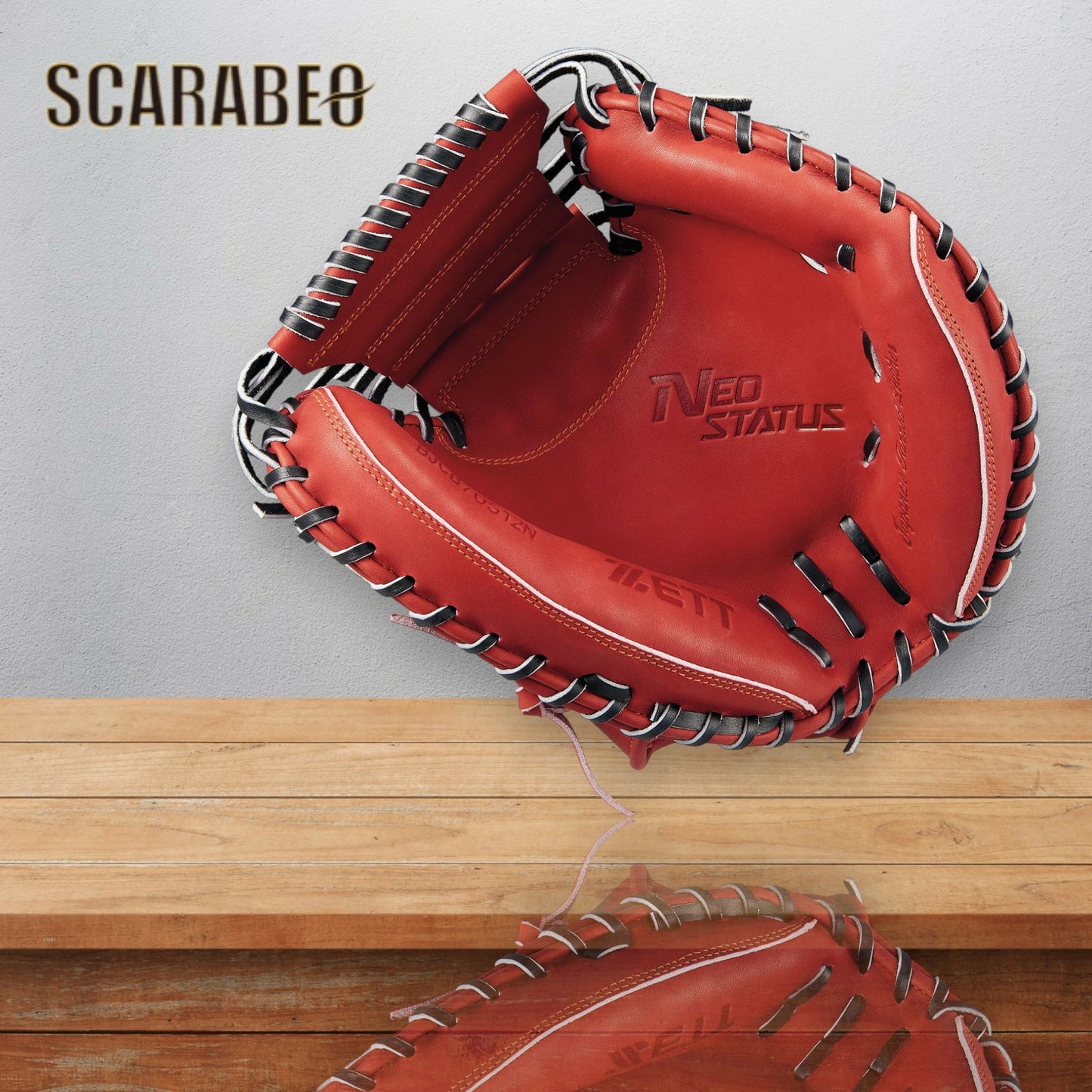 ゼット ZETT 軟式 キャッチャーミット ジュニア 右投げ 少年野球 捕手用 ネオステイタス NEOSTATUS BJCB70512N 2025年後期モデル ボルドーブラウン×ブラック bjcb70512n-4019