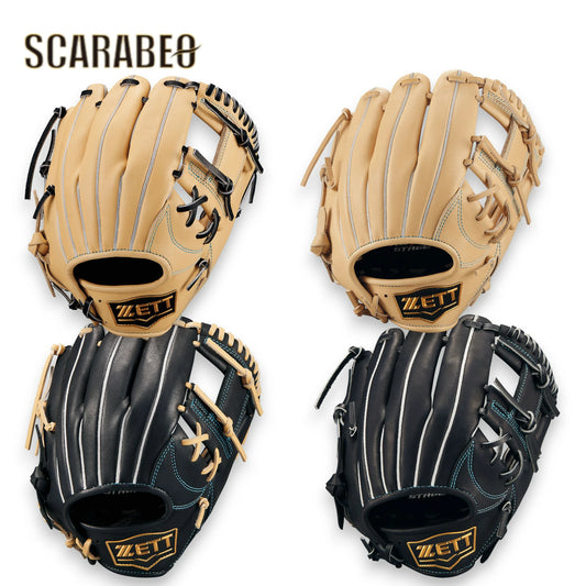 ゼット ZETT ジュニア 軟式グローブ 内野手用 少年野球 子供用 右投げ 牛革 BJGB71510F ブラック／ブラック×パステルブラウン／パステルブラウン／パステルブラウン×ブラック 2025年モデル bjgb71510f