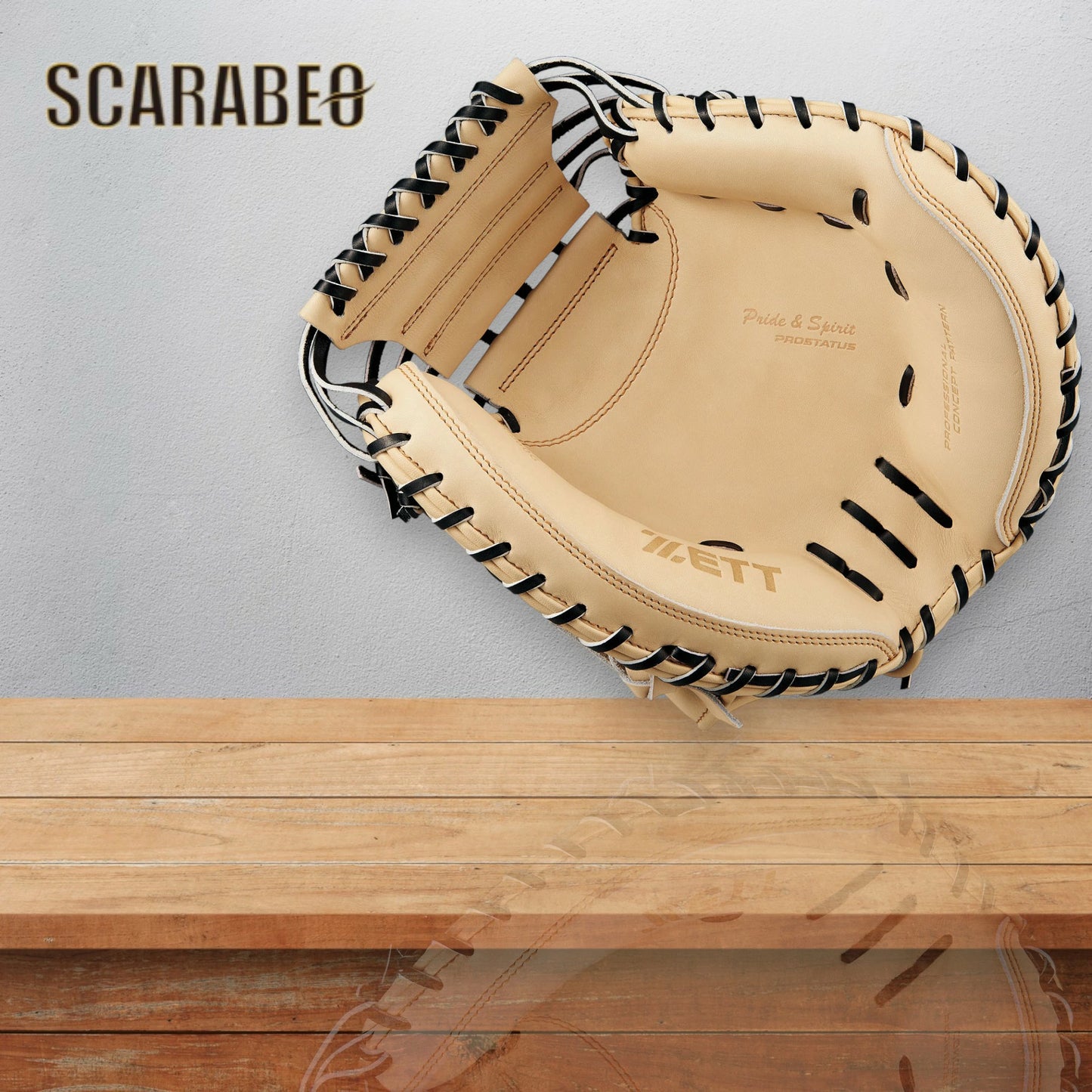 ゼット ZETT 軟式 キャッチャーミット プロステイタス 森タイプ 捕手用 右投げ BRCB30960G-3219 パステルブラウン×ブラック 2025年モデル 野球 グラブ グローブ brcb30960g-3219