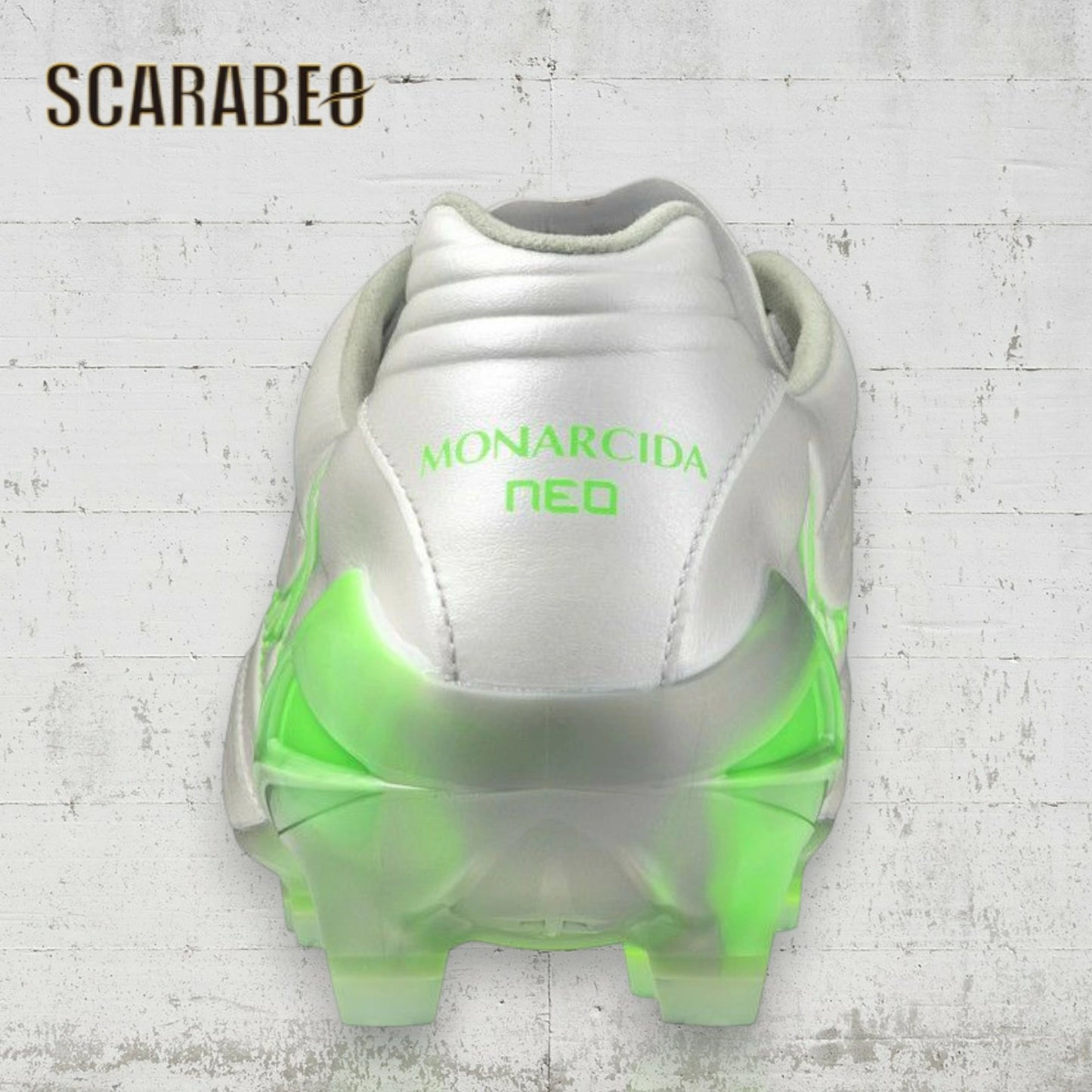 MIZUNO ミズノ モナルシーダ NEO 3 ELITE サッカースパイク 天然皮革 カンガルーレザー 軽量モデル 2E相当 P1GA252037 ホワイトパール×グリーン p1ga252037