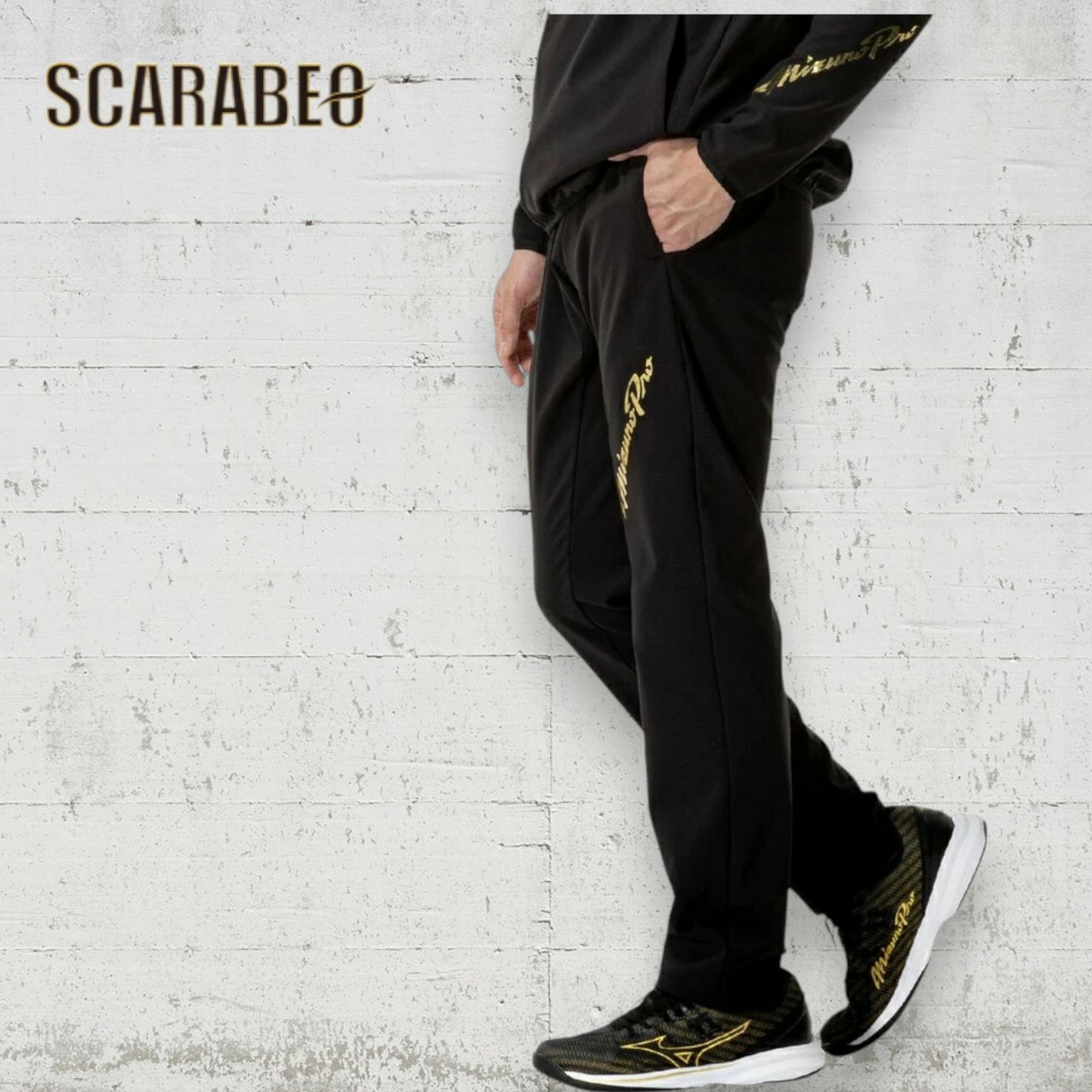 MIZUNO PRO ミズノプロ テックシールド パンツ ユニセックス 防風 ストレッチ トレーニングウェア ブラック 09 12JFBW7709 12jfcw7709