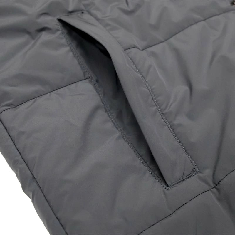 ゴレアドール 中綿 バイカラー ロングベンチコート 防寒コート ロングコート メンズ レディース ユニセックス フリース裏地 スリット付き サッカー フットサル 観戦 防寒着 g-2520 91ブラック 3681ディープブルー×グレー g-2520