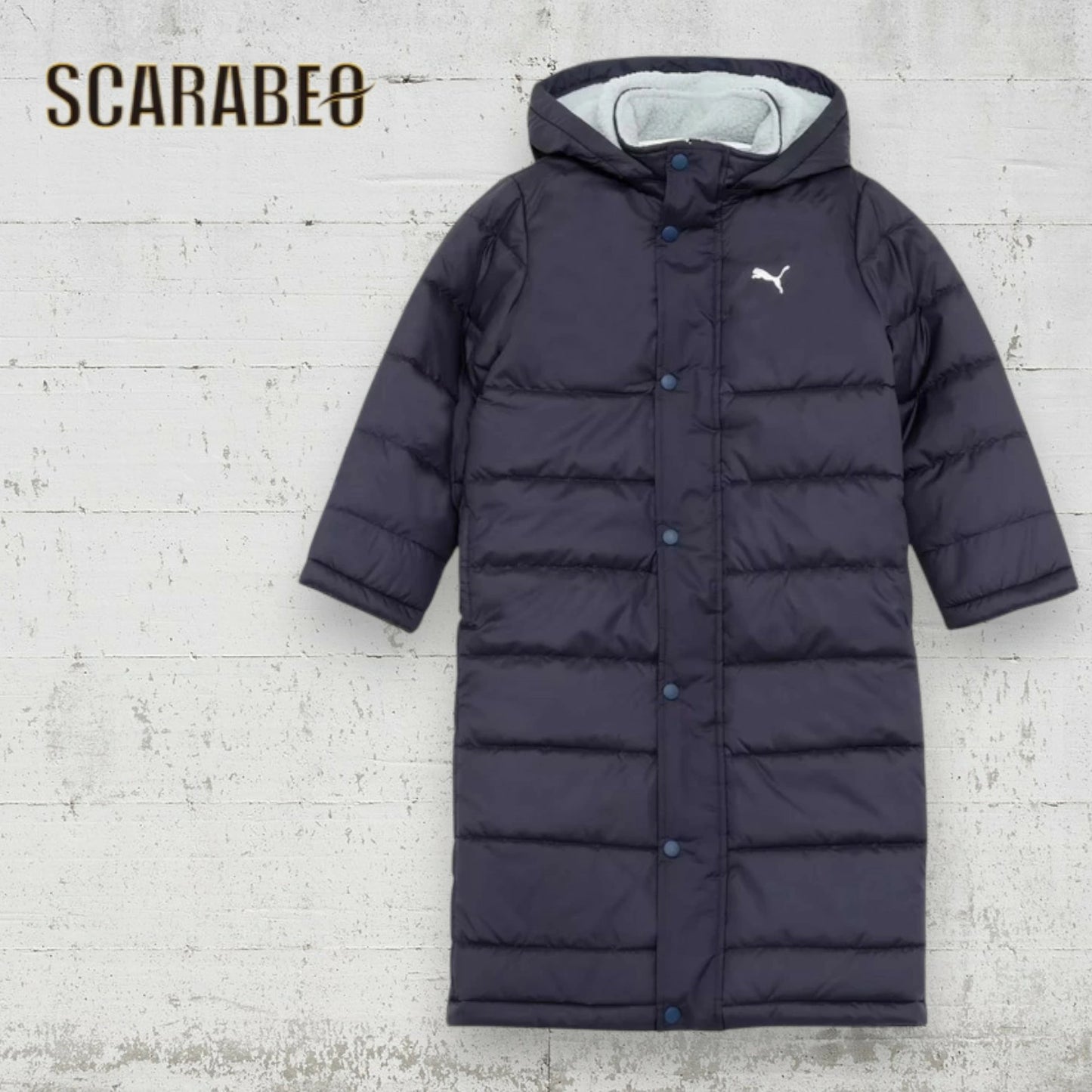 プーマ ボーイズ アクティブ スポーツ ベンチコート ロング丈 キッズ ジュニア 120cm 130cm 140cm 150cm 160cm 防寒コート 裏起毛 長袖 PUMA Black New Navy サッカー 野球 練習着 タウンユース 689982