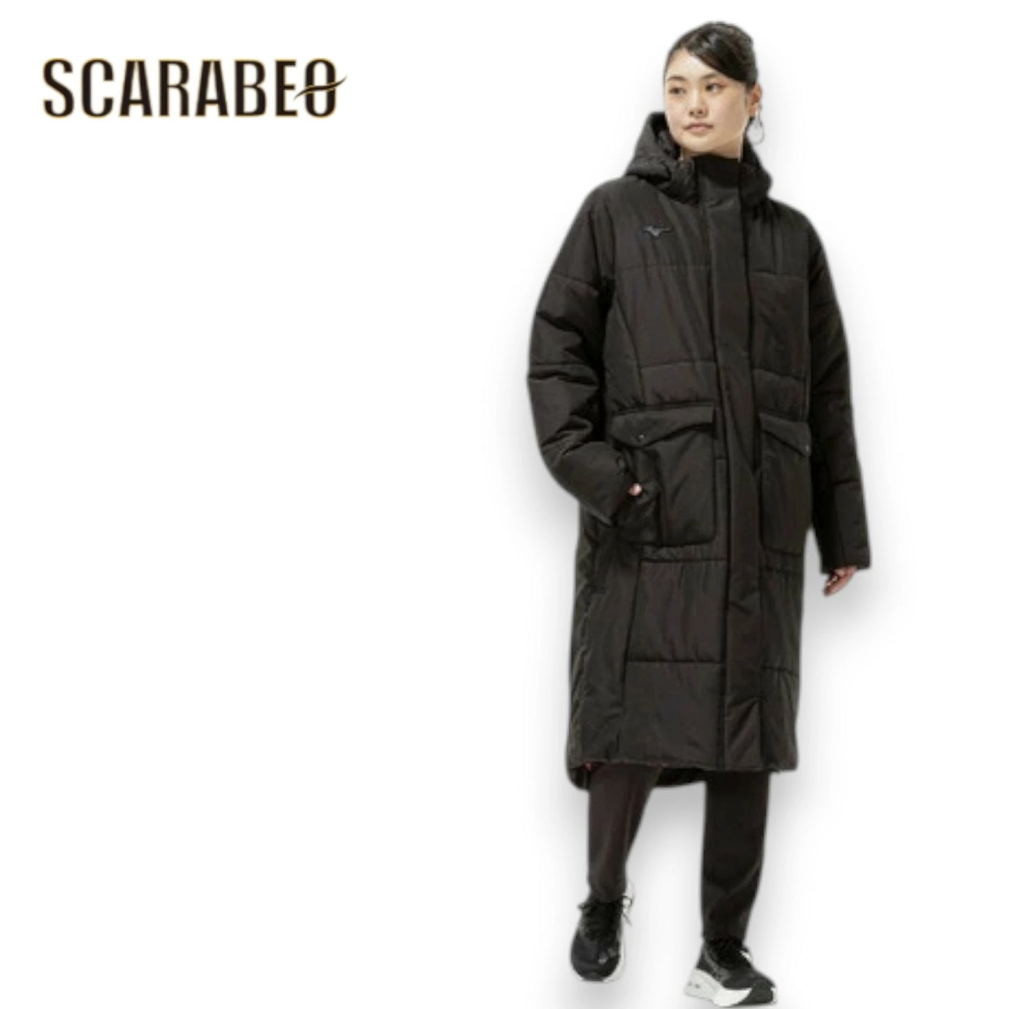 ミズノ レディース テックフィル ブレスサーモ ロングコート 保温 中綿 撥水 ロング丈 冬用 防寒コート スポーツ観戦 32mec85209