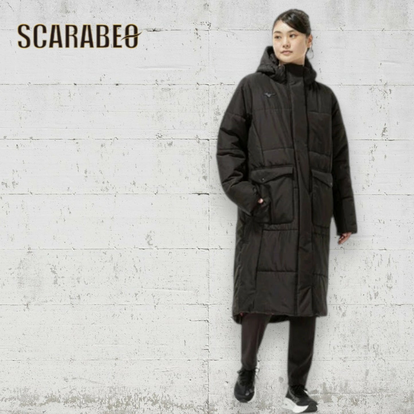 ミズノ レディース テックフィル ブレスサーモ ロングコート 保温 中綿 撥水 ロング丈 冬用 防寒コート スポーツ観戦 32mec85209