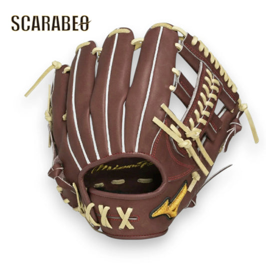 ミズノプロ 硬式グローブ 内野用 紅林弘太郎モデル Crafted Edition 9 プラムブラウン ブロンド 牛革 プレキシーエリート 日本製 1AJGH33023 高校野球 1ajgh33023-6880