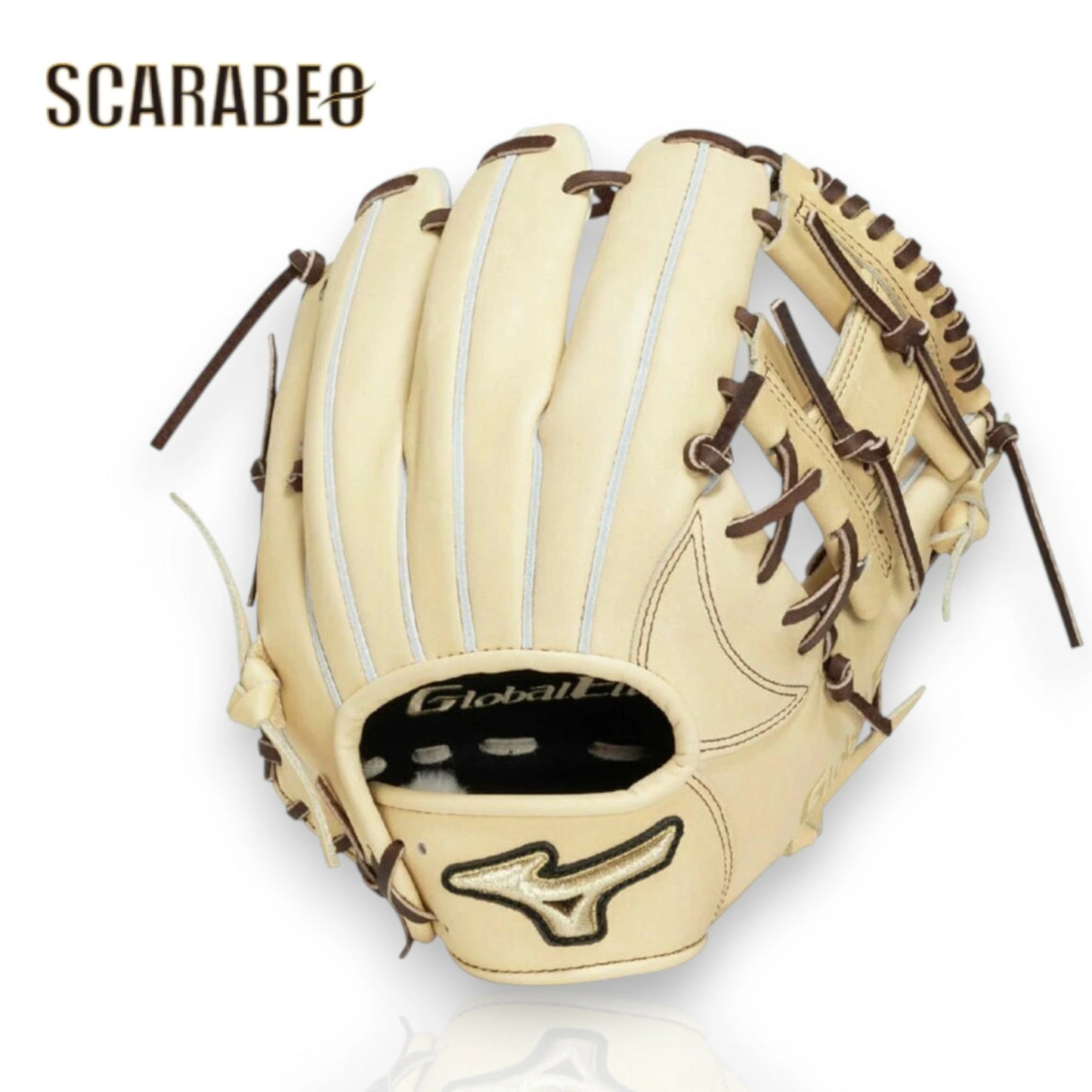 グローバルエリート 硬式グラブ プロフェッショナルセレクション 坂本型 内野手用 サイズ9 ブロンド×ブラウン 牛革 1AJGH33303 ユニセックス 1ajgh33303-8057