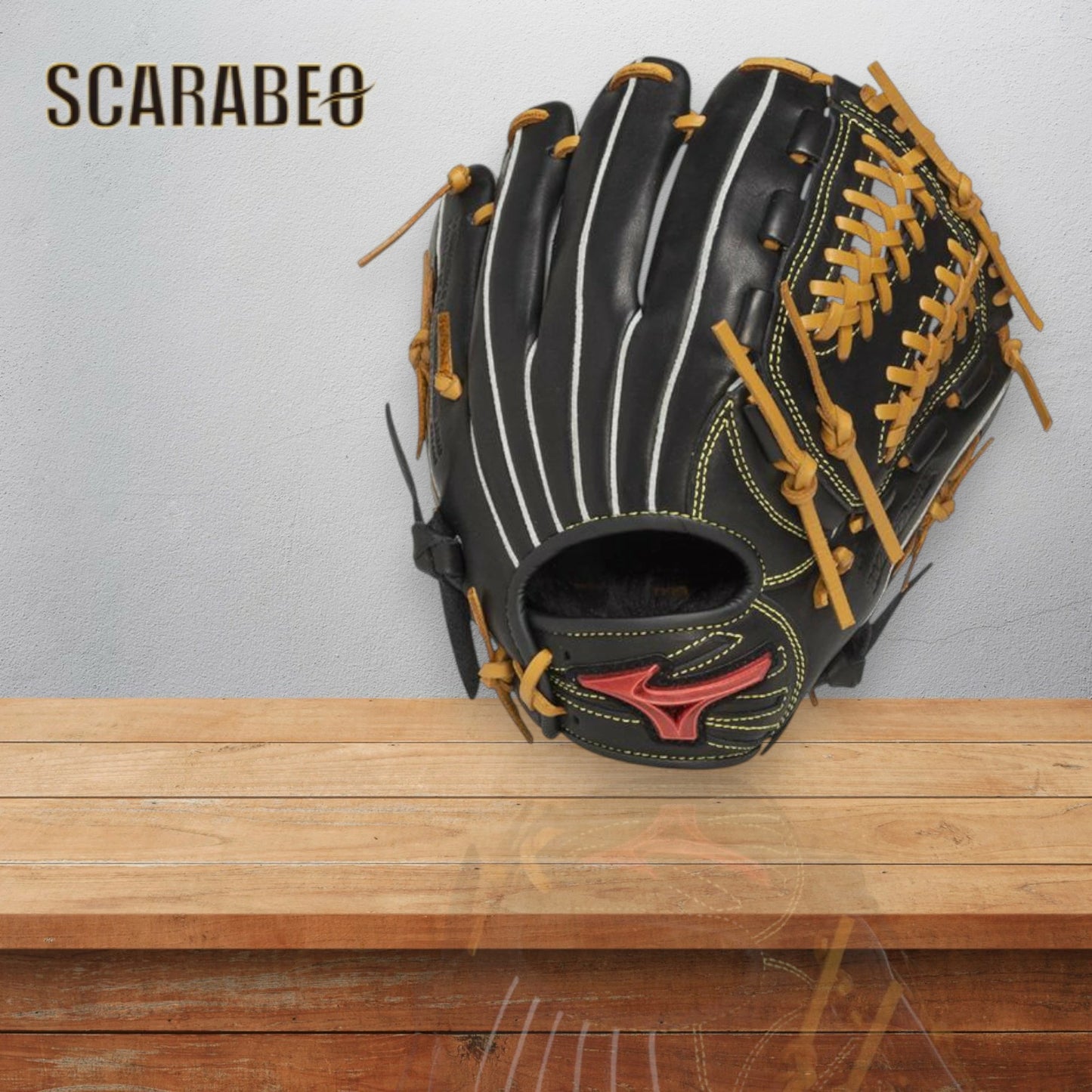 ミズノ ウィルドライブ ジュニア軟式グラブ IBE限定カラー オールラウンド用 サイズSS ブラック×コルク／ラディッシュ×ブラック 牛革 フィリピン製 1AJGY332001ajgy33200
