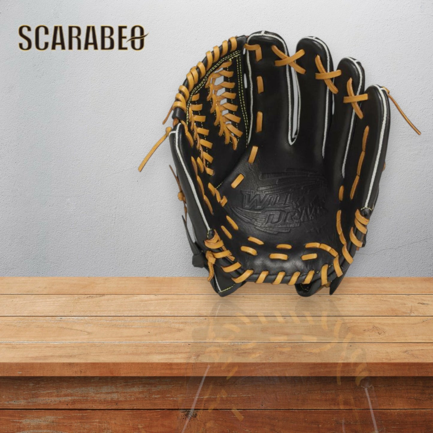 ミズノ ウィルドライブ ジュニア軟式グラブ IBE限定カラー オールラウンド用 サイズSS ブラック×コルク／ラディッシュ×ブラック 牛革 フィリピン製 1AJGY332001ajgy33200