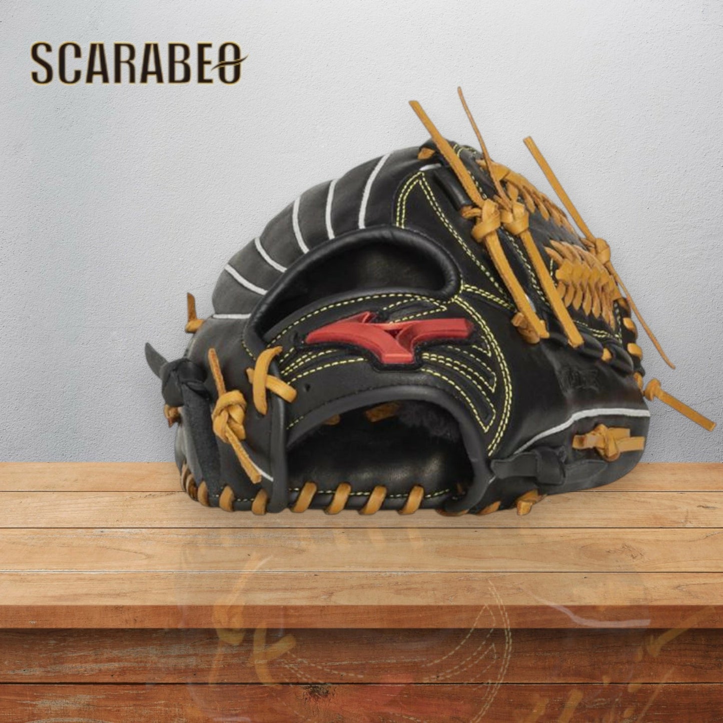 ミズノ ウィルドライブ ジュニア軟式グラブ IBE限定カラー オールラウンド用 サイズSS ブラック×コルク／ラディッシュ×ブラック 牛革 フィリピン製 1AJGY332001ajgy33200