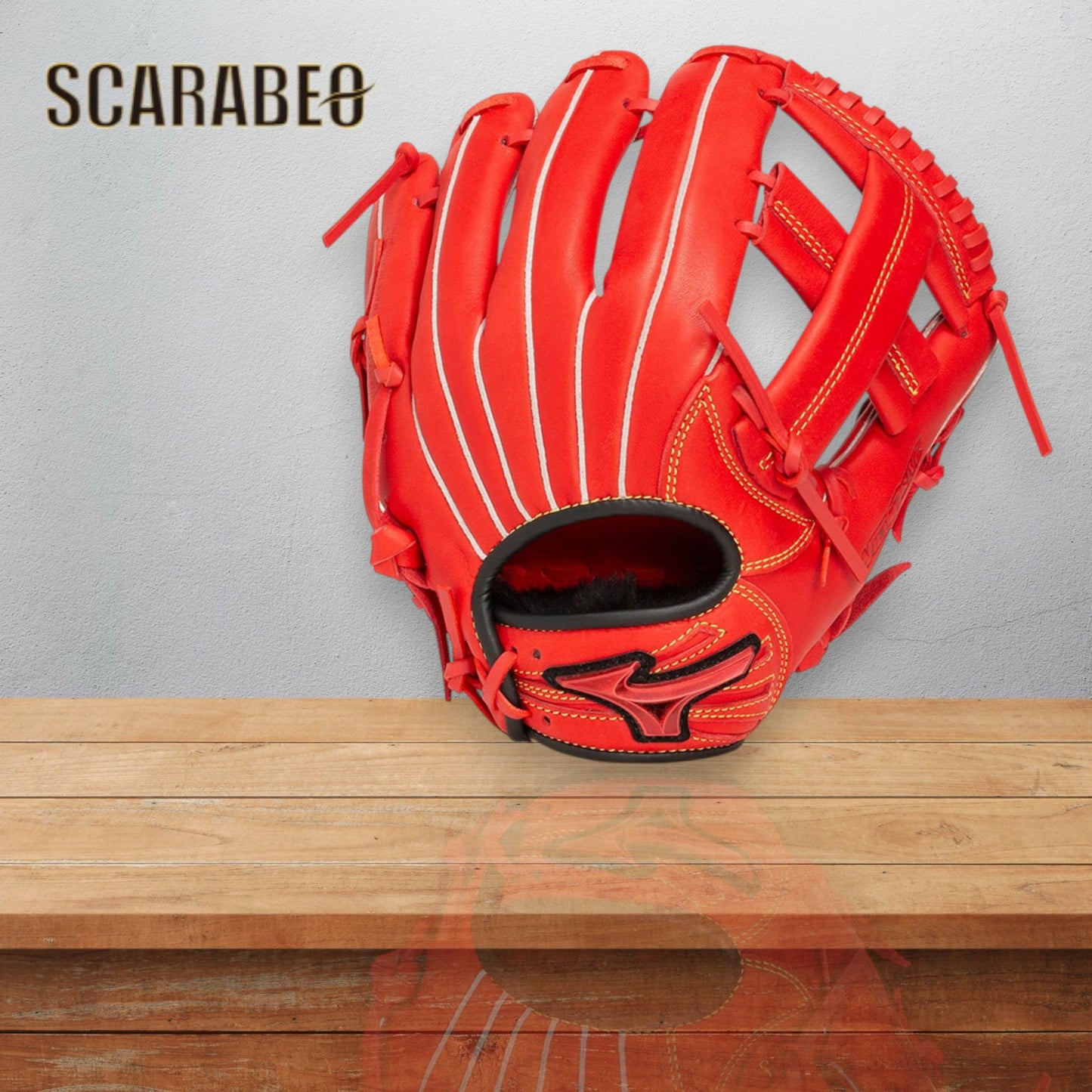 ミズノ 少年軟式グラブ WILL DRIVE RED IBE ウィルドライブ レッド オールラウンド用 サイズS 25FW ラディッシュ×ブラック／ブラック×コルク 牛革 1AJGY33210 ジュニア用 小学生 1ajgy33210