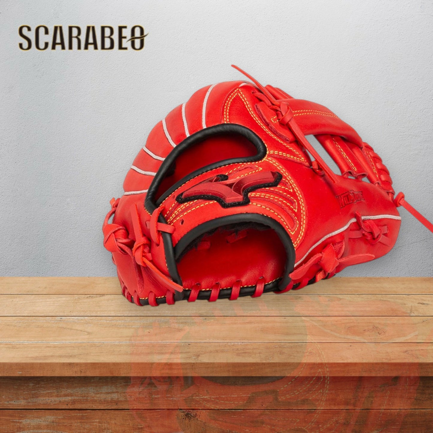 ミズノ 少年軟式グラブ WILL DRIVE RED IBE ウィルドライブ レッド オールラウンド用 サイズS 25FW ラディッシュ×ブラック／ブラック×コルク 牛革 1AJGY33210 ジュニア用 小学生 1ajgy33210