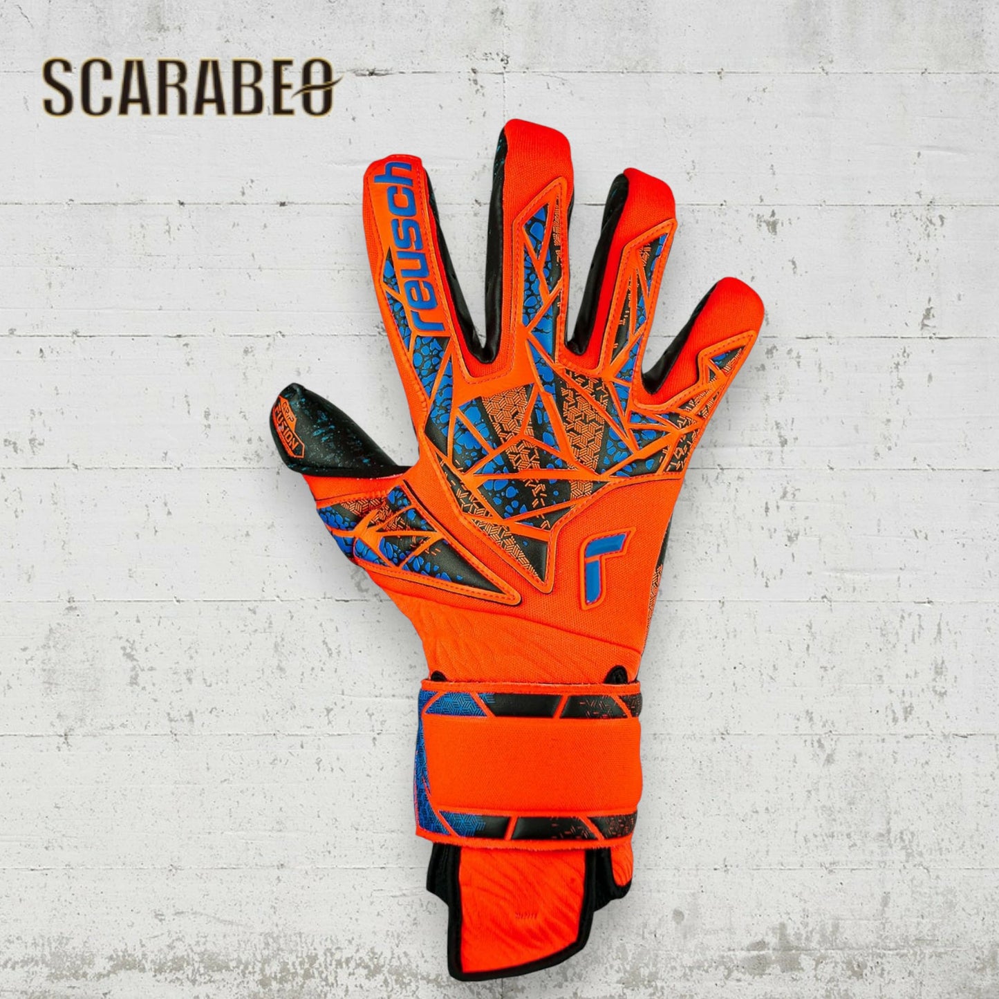 ロイシュ reusch ゴールキーパーグローブ アトラクト フュージョン ガーディアン 5470985 メンズ レディース サッカー GK手袋 試合用 練習用 正規品 ハイパーオレンジ×ブルー 5470985