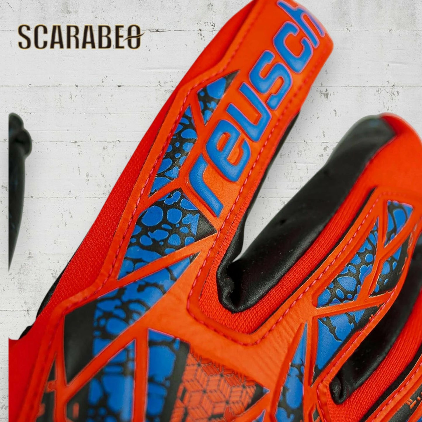 ロイシュ reusch ゴールキーパーグローブ アトラクト フュージョン ガーディアン 5470985 メンズ レディース サッカー GK手袋 試合用 練習用 正規品 ハイパーオレンジ×ブルー 5470985