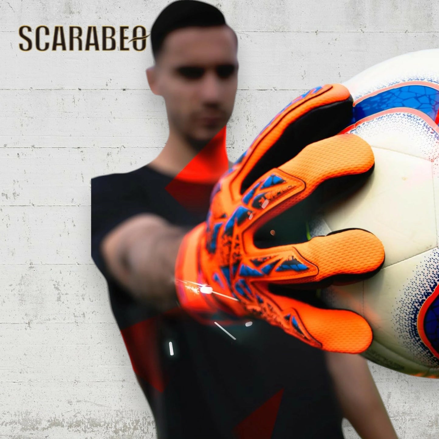 ロイシュ reusch ゴールキーパーグローブ アトラクト フュージョン ガーディアン 5470985 メンズ レディース サッカー GK手袋 試合用 練習用 正規品 ハイパーオレンジ×ブルー 5470985