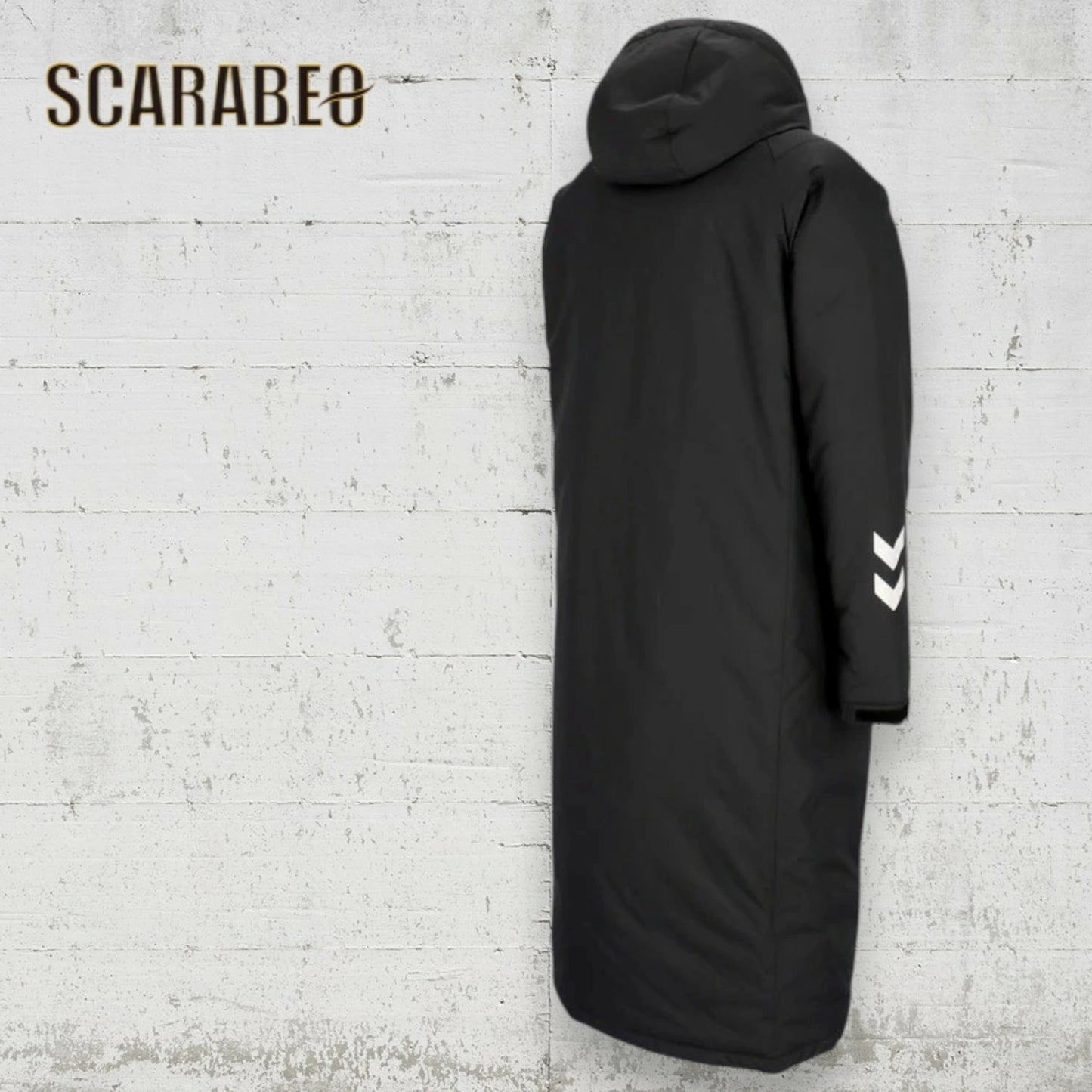 ヒュンメル ジュニア ロングコート 中綿 HAW8118 撥水 防風 保温 ベンチコート チームパデッドロングコート hummel サッカー フットサル 部活 マルチアスレ ブラック haw8118-90